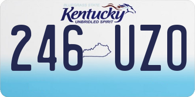 KY license plate 246UZO