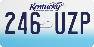 KY license plate 246UZP