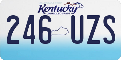 KY license plate 246UZS