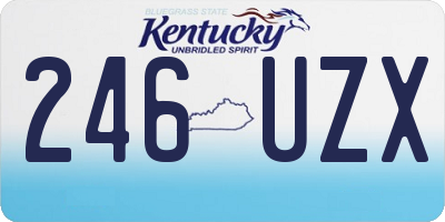 KY license plate 246UZX