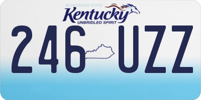 KY license plate 246UZZ