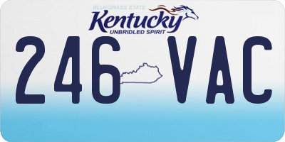 KY license plate 246VAC