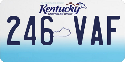KY license plate 246VAF