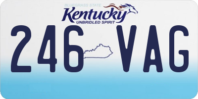 KY license plate 246VAG