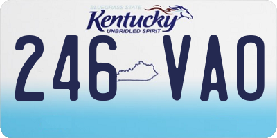 KY license plate 246VAO