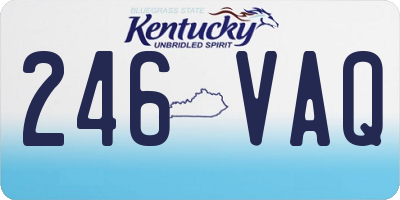 KY license plate 246VAQ