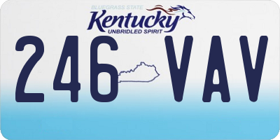 KY license plate 246VAV