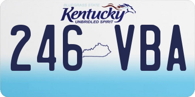 KY license plate 246VBA