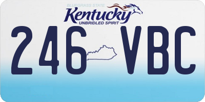 KY license plate 246VBC