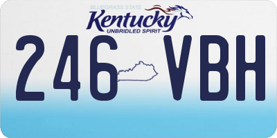 KY license plate 246VBH