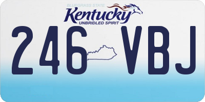 KY license plate 246VBJ