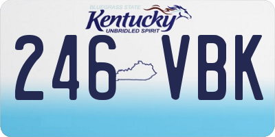 KY license plate 246VBK