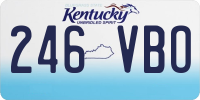 KY license plate 246VBO
