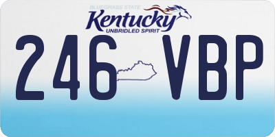 KY license plate 246VBP