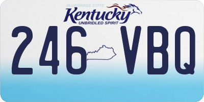KY license plate 246VBQ
