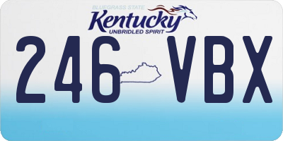 KY license plate 246VBX