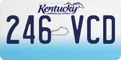KY license plate 246VCD