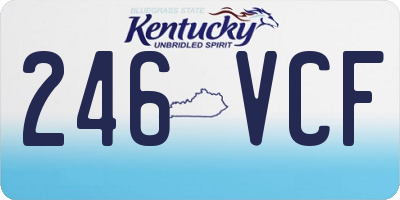 KY license plate 246VCF