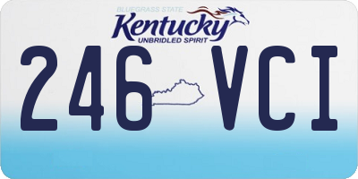 KY license plate 246VCI