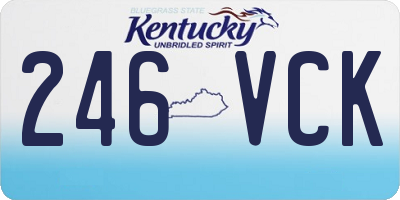 KY license plate 246VCK