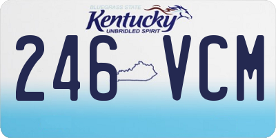 KY license plate 246VCM