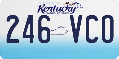 KY license plate 246VCO
