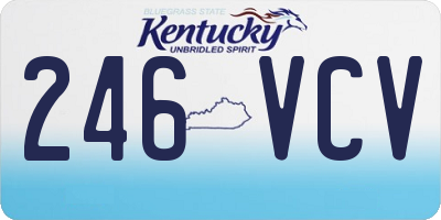 KY license plate 246VCV