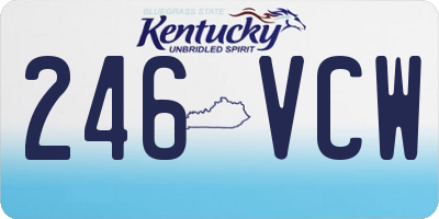 KY license plate 246VCW