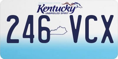 KY license plate 246VCX