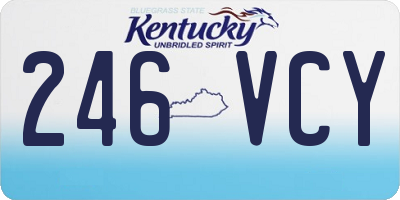 KY license plate 246VCY