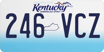 KY license plate 246VCZ