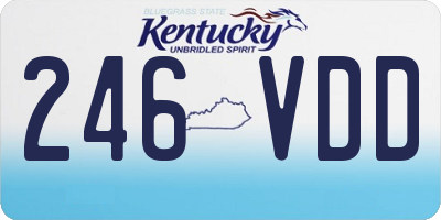 KY license plate 246VDD