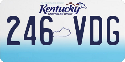 KY license plate 246VDG