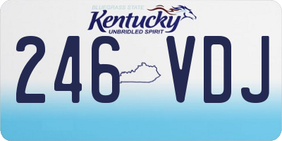 KY license plate 246VDJ