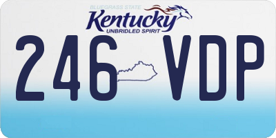 KY license plate 246VDP