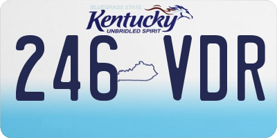 KY license plate 246VDR