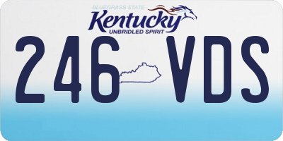 KY license plate 246VDS
