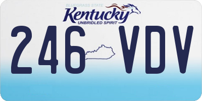 KY license plate 246VDV