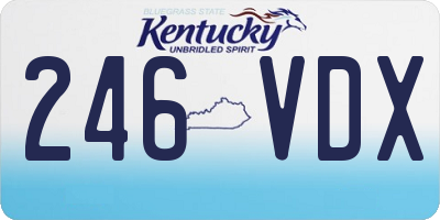 KY license plate 246VDX