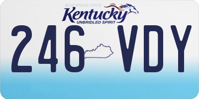 KY license plate 246VDY