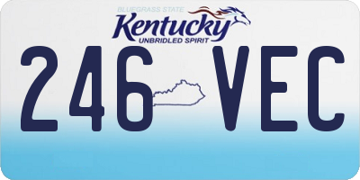 KY license plate 246VEC