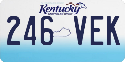 KY license plate 246VEK