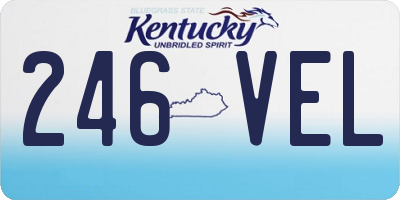 KY license plate 246VEL