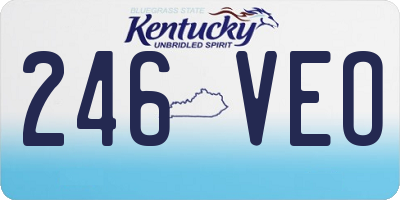 KY license plate 246VEO