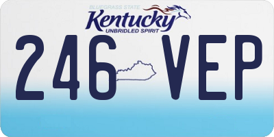 KY license plate 246VEP