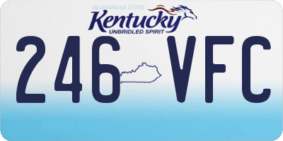 KY license plate 246VFC