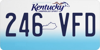 KY license plate 246VFD