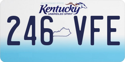 KY license plate 246VFE
