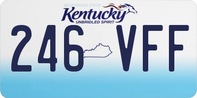 KY license plate 246VFF