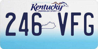 KY license plate 246VFG